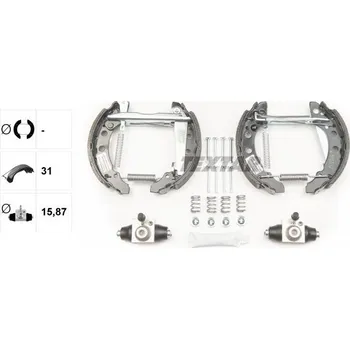 Brzdová čelist Sada brzdových čelistí TEXTAR 84018202