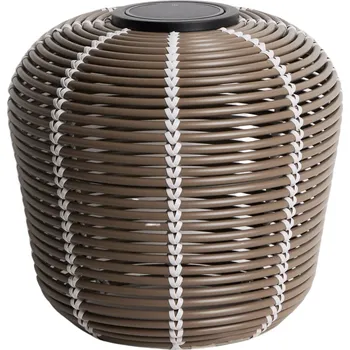 Venkovní osvětlení Kave Home Hnědá zahradní solární lampa Garoina Ø 35 cm