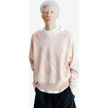 Dámská mikina DECATHLON Pánský svetr Heritage L BÍLÁ|RŮŽOVÁ