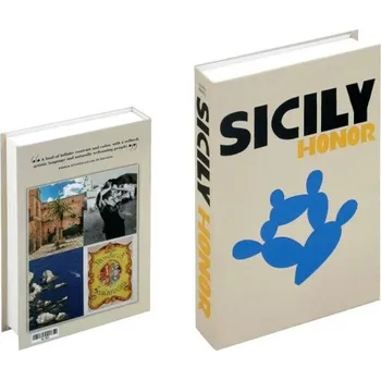 Falešná kniha SICILY HONOR dekorace s motivem Sicílie, neotevíratelná