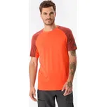 FORCLAZ Pánské tričko s krátkým rukávem z vlny merino Merino Resist S KAŠTANOVÁ|ORANŽOVÁ|VÍNOVÁ|ČERVENÁ