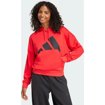 Dámská mikina ADIDAS Mikina Essentials Big Logo French Terry Loose S ČERNÁ|ČERVENÁ