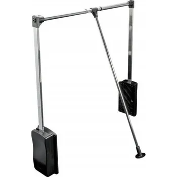 Věšák PANTOGRAF ATM PG-210 60-83cm CHROM/ČERNÝ VÝSUVNÝ VĚŠÁK DO SKŘÍNĚ