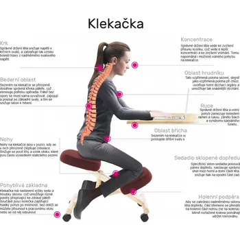 Ergonomická balanční klekačka RENAR – šedohnědá Taupe, březové dřevo, Kondela Hnědá
