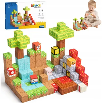 ostatní stavebnice Sada magnetických Stavebnice , 147 vzdělávacích prvků pro děti