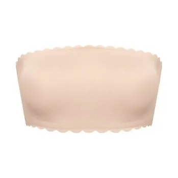 Podprsenka Měkký podprsenkový top bez ramínek Gorteks Lucky - bezešvý s odnímatelnými vycpávkami Béžová 36