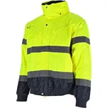 Bunda zateplená, výstražná BOMBER, 3 v1, 3XL, žlutá, STALCO