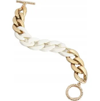 Náramek Náramek Cadena - Zlatá/Bílá KP-28649