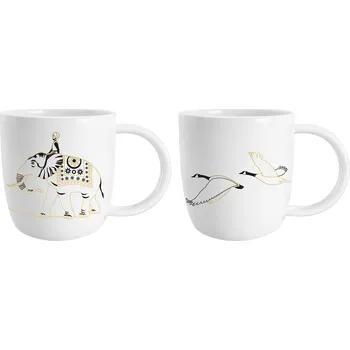 Kusmi Tea Dárkový vánoční set 2 hrnků 2025, motiv Cesta kolem světa za 80 dní 5000001117