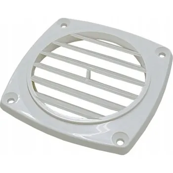 Větrací mřížka Ventilační mřížka s žaluzií PCV 91x91mm ventilace bílá lesklá jachta karavan