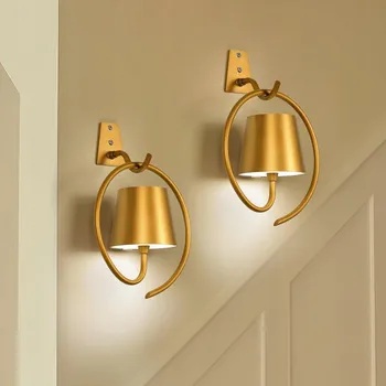 Nástěnné svítidlo Nástěnné svítidlo LED přenosné akumulátorové na USB bílé barvy 2ks