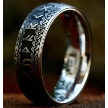 Prsten Prsten OL - 32047 - Černá/Stříbrná/62mm KP-32047