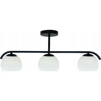 AMADEO stropní svítidlo černé 3x40W E14 bílé stínidlo 33-35417