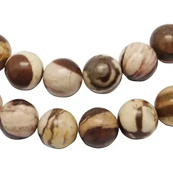 Korálek Jaspis zebra, 8 mm, balení 5 ks