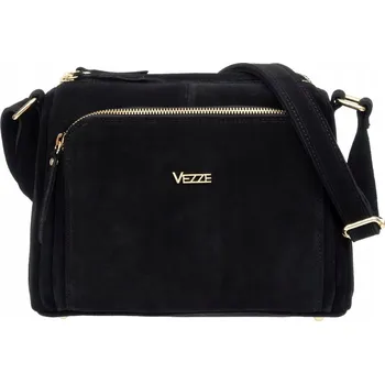 Kabelka Vezze kabelka z pravé semišové kůže černá