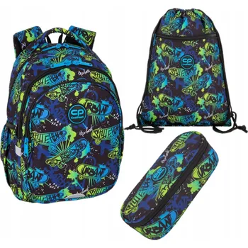 Školní batoh Vícekomorový Školní batoh CoolPack černý, vícebarevný 19 l