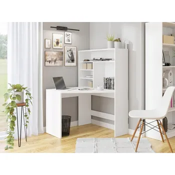 Rohový psací stůl Mirjan Zayden 101 x 96 x 141 cm bílý