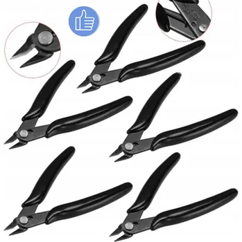 Kleště PRECZNÍ BOČNÍ ŠTÍPACÍ KLEŠTĚ 130MM, 10 KS, Z PRUŽINOVÉ VYSOKOHLÍKOVÉ OCELI