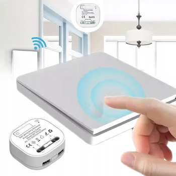 vypínač Bezdrátový vypínač světla RF 433 MHz 10 A, bezdrátový nástěnný panel