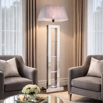 Stojací lampa Stolní lampa Bellacasa Stříbrná lampa 60 W