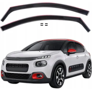 Plexi ofuk oken J&J Automotive | GP Deflektor / Ofuky oken pro Citroen C3 MK3 5D 2017- 2ks