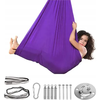Zahradní houpačka SENZORICKÁ TERAPEUTICKÁ HOUPAČKA PRO DĚTI HAMAKA 280x150cm 90kg