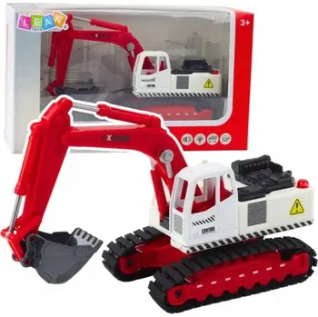 autíčko Kovové pásové rypadlo s pohyblivou lžící, otočnou kabinou, světly a zvuky