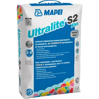 Průmyslové lepidlo Mapei Ultralite S2 Flex šedý 15 kg