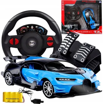 RC model auta Dálkově ovládané auto modré s volantem a pedály