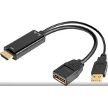 PremiumCord adaptér HDMI to DisplayPort Male/Female s napájením z USB