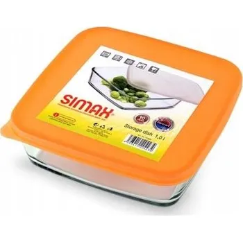 SIMAX MÍSA ČTVEREC S ORANŽOVÝM VÍKEM 15 CM