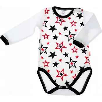 Kojenecký body Body s dlouhým rukávem HVĚZDIČKY vel. 86 KLEKLE