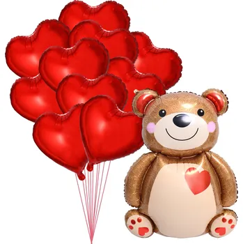 Obraz Červený balónek srdce na vzduch nebo helium 75 cm