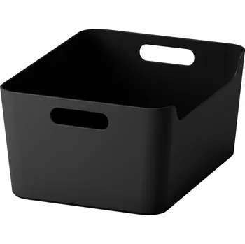 Úložný box VELKÝ ÚLOŽNÝ BOX, ODOLNÝ PLAST, barva ANTRACITOVÁ, 34x24 cm IKEA UPPDATERA