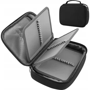 Penál VELKÝ ŠKOLNÍ PENÁL ČTYŘKOMOROVÝ VÍCEÚČELOVÝ voděodolný černý