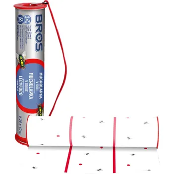 Přípravek proti hmyzu Mucholapka BROS na roli 0,25x10m