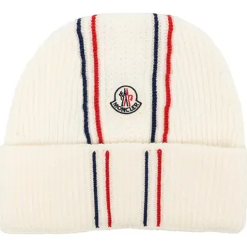 Pokrývka hlavy MONCLER Wool White čepice Bílá