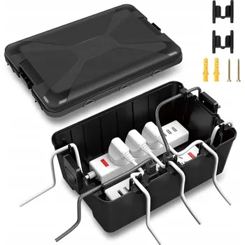 Úložný box Organizér na Kabely a Vodiče, Úložný Krabička s Víkem 32 x 21,2 x 13,2 cm