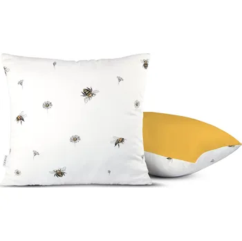 Povlečení DARRÉ Bavlněný povlak na polštář Včelky - duo - medově žlutý Velikost: atypický 50 x 60