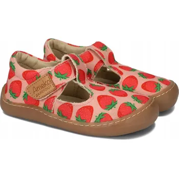 Dívčí tenisky Ameko Axel Tenisky Jahody textilní s výřezy barefoot velikost 31