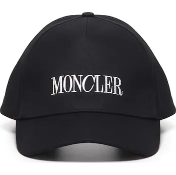 Pokrývka hlavy MONCLER Logo Embroidered Black kšiltovka Černá