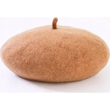 Čepice Baret bez značky hnědý, velikost 56, polyester