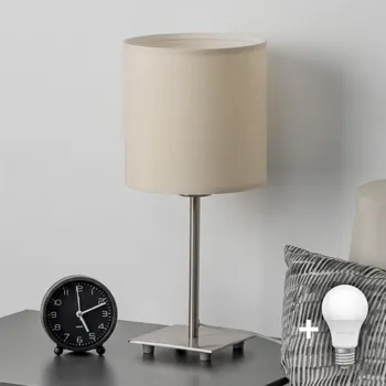Lampička Eglo - LED Stolní lampa TUNJA 1xE27/60W/230V krémová