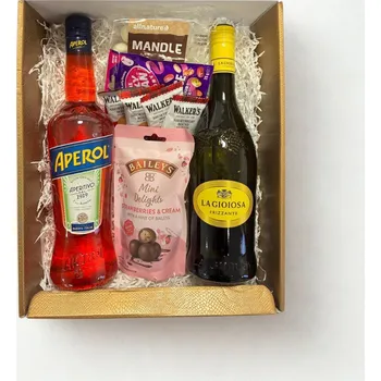 Dárkový potravinový koš Dárková Krabice s Alkoholem - Aperol Spritz