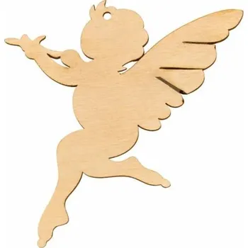 Velikonoční dekorace DECOLED Dřevěná dekorace amorek 9,7 × 8 cm, balení 4 ks