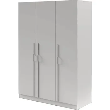 Šatní skříň BR2 3D 2S šatní skříň, kolekce BRAGA- platinová šedá, kovové úchyty, 150 x 210 x 60,5 cm