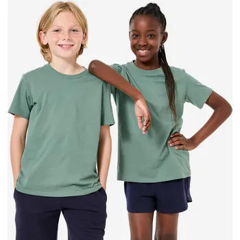 Pánské tričko DOMYOS Dětské bavlněné tričko 7 LET ZELENÁ