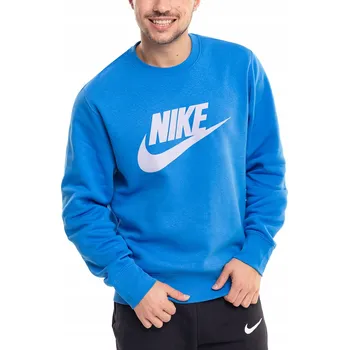 Pánská mikina Pánská Mikina Nike Club Bez Kapuce Sportovní Bavlněná Tepláková s Logem vel. XL