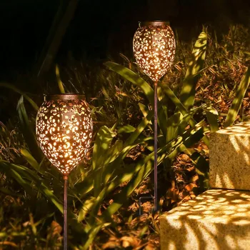 Venkovní osvětlení Solární lampa zapichovací lampa JOYCREATOR bílá 18 cm 1 ks