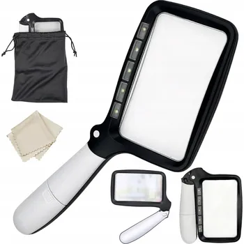 Lupa Lupa zvětšovací x 3 s LED podsvícením, 5 LED diod pro čtení